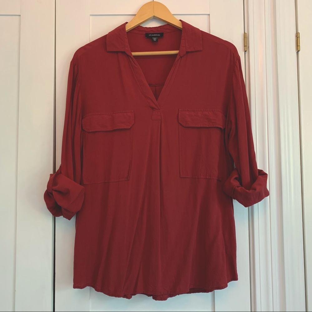 Le Chateau Scoop-Hem Blouse